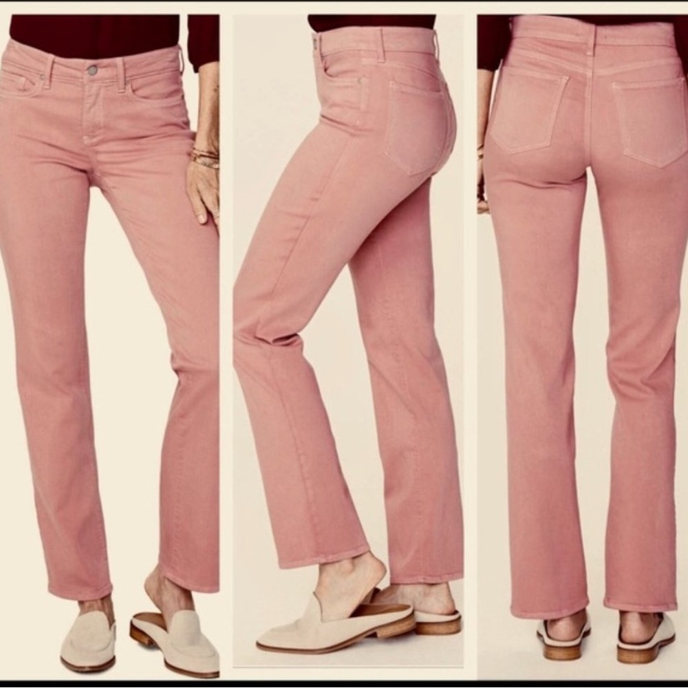 NWT NYDJ Marilyn Straight Wood Rose Jeans 10